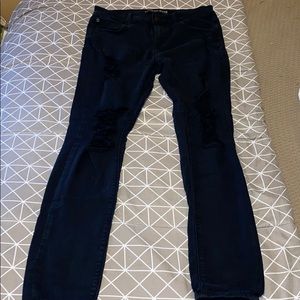 Black ripped express jeans/legging mid rise